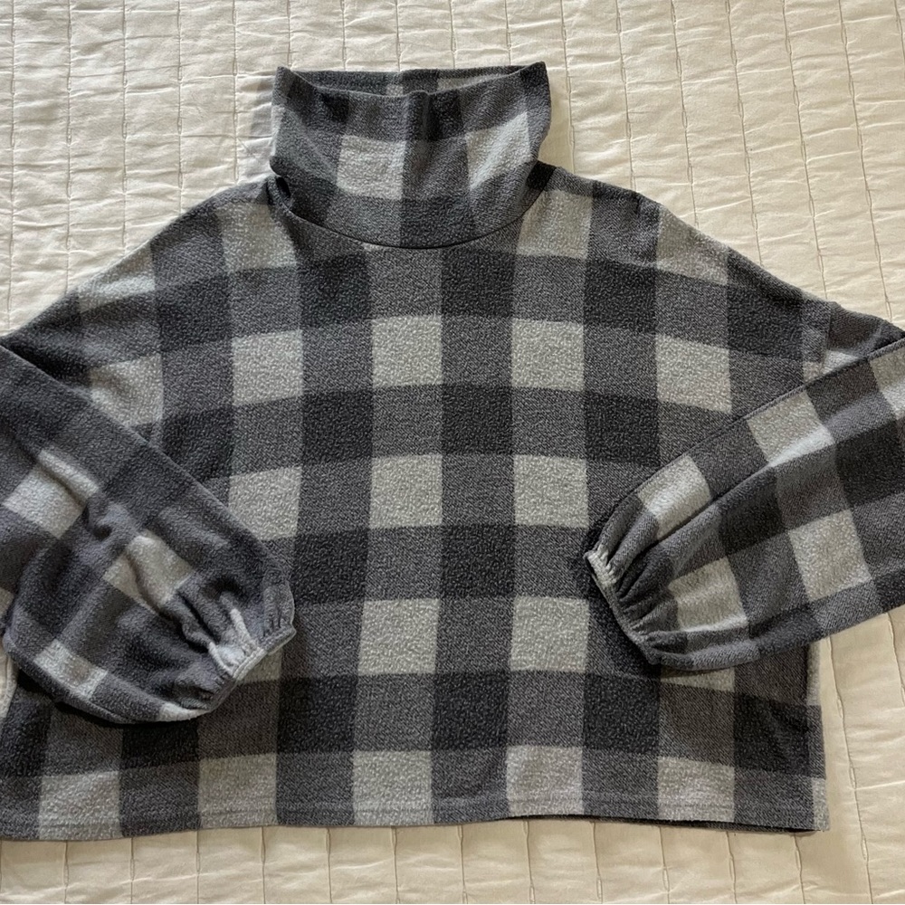 Caution To The Wind Gray Cowl Neck Sweater